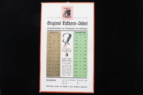 Third Reich Eickhorn Advertising Board