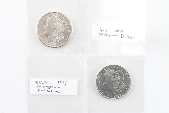 Lot of 2 Morgan Dollars
