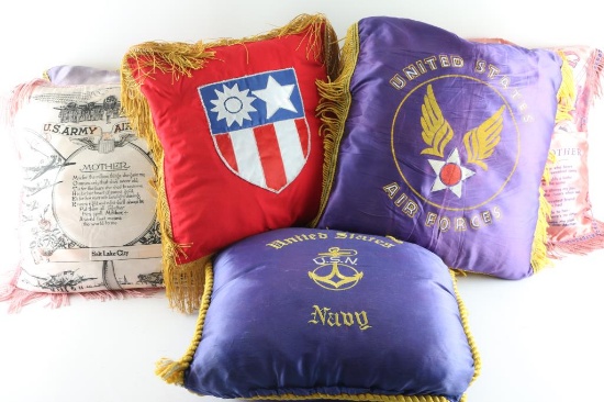 Lot of 8 Military Sweetheart Pillows