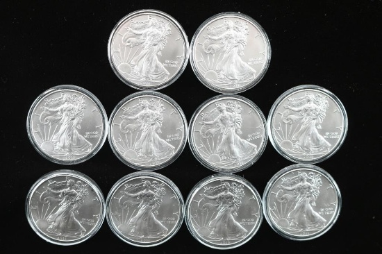 Lot of 10 2011 Liberty Silver Dollars