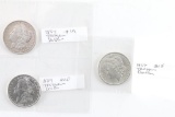 Lot of 3 Morgan Silver Dollars