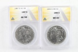 Lot of 2 Morgan Silver Dollars