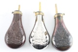 3 Powder Flasks