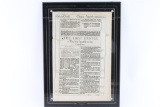 Framed Page of An Antique Bible