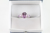 Amethyst & Diamond Ring