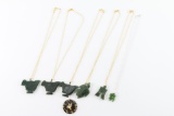 Lot of 5 Jade Necklaces