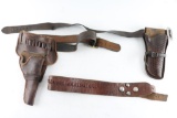 Leather Belt Holster Lot
