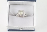 Lemon Quartz & Diamond Ring