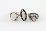Lot of 3 Sterling Rings