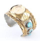 Navajo Watchband Brass Cuff