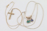 Lot of 2 Gold Necklaces