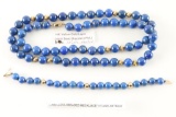 Vintage Lapis Lazuli Necklace And Bracelet