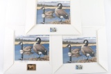 Lot of Three Habitat Waterfowl Duck Stamp Prints