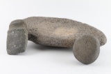 Matate Mono Stone Mortar And Pestle