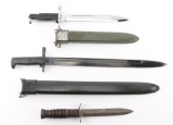 Lot of Two US Bayonets and Knife