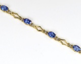 Captivating Tanzanite and Diamond Bracelet
