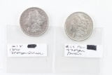 Lot of 2 Morgan Silver Dollars