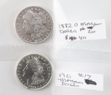 Lot of 2 Morgan Silver Dollars