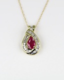 Alluring Ruby and Diamond Pendant