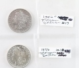 Lot of 2 Morgan Silver Dollars