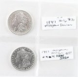 Lot of 2 Morgan Silver Dollars