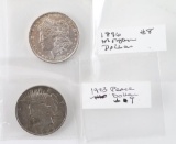 Lot of 2 Silver Dollars