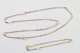 Gucci Tri Color Necklace and Bracelet Set