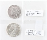 Lot of 2 Morgan Silver Dollars