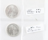 Lot of 2 Morgan Silver Dollars
