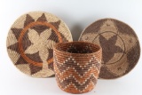 Lot of 3 Southwest Baskets