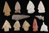 Lot Of ill Stone Point Arrow Heads