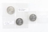 Lot of 3 Morgan Silver Dollars