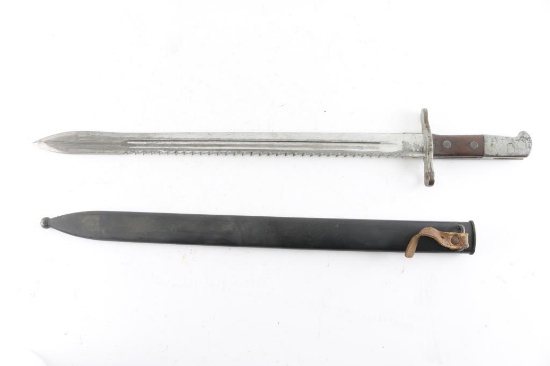 Swiss M1914 Saw back Pioneer Bayonet.