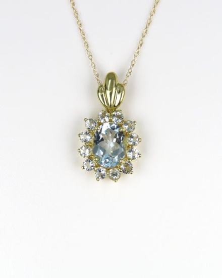 Radiant Aquamarine Pendant
