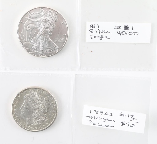 Lot of 2 Silver Dollars
