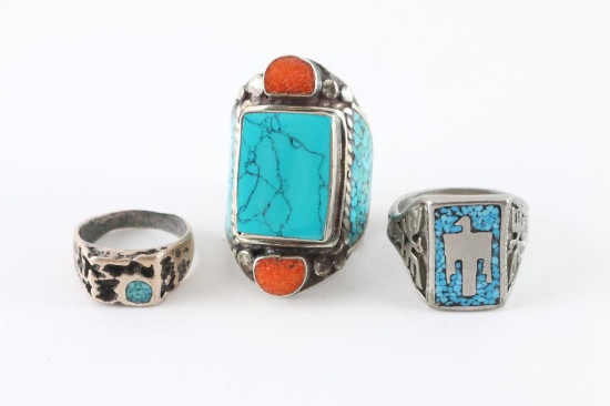 Lot of 3 Sterling Rings