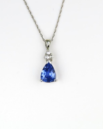 Vibrant Trilliant cut Created Blue Sapphire