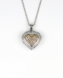 Charming Heart Shaped Diamond Pendant