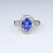 Beautiful Tanzanite and Diamond Ring