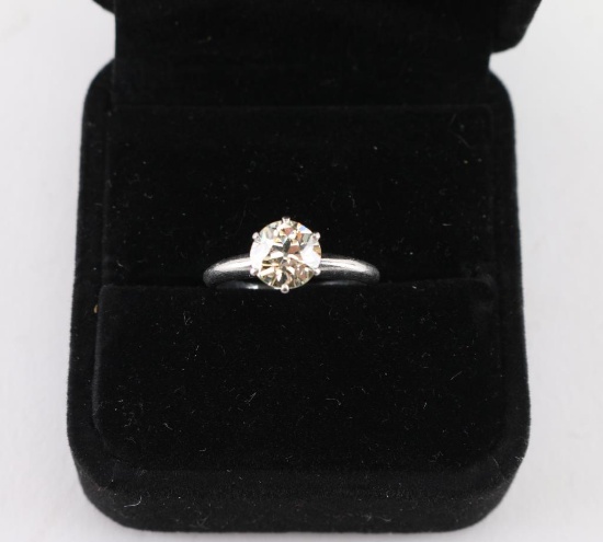 European Cut Diamond Solitaire Ring Set