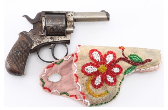 Sioux Beaded Holster with Revolver