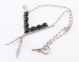 Navajo V Shaped Necklace with Jet