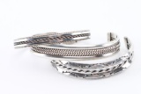 Lot of 3 Sterling Cuffs
