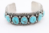 7 Stone Navajo Turquoise Cuff