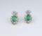 Elegant Fine Quality Emerald and Diamond Dangle