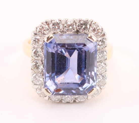 Sparkling Amethyst & Diamond Ring