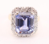 Sparkling Amethyst & Diamond Ring