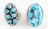Lot of 2 Navajo Turquoise Ring