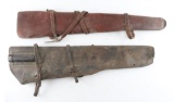Two Leather Rifle Scabbards