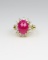Elegant G.I.A. Certified Ruby and Diamond Ring